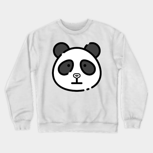 Black And White Panda Face Crewneck Sweatshirt by BradleyHeal